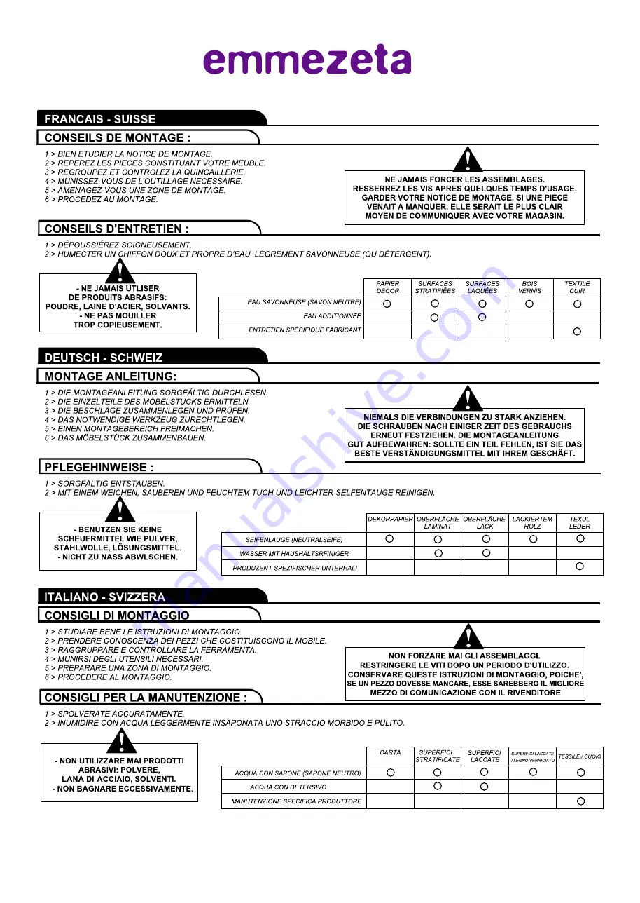 Emmezeta 605350 Assembly Instructions Manual Download Page 20