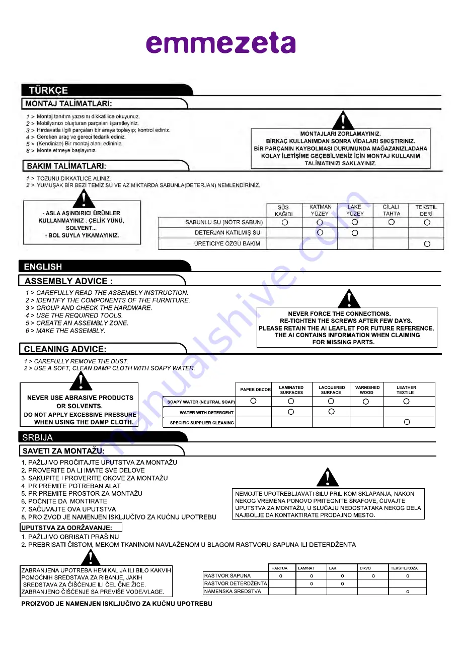 Emmezeta 605350 Assembly Instructions Manual Download Page 21