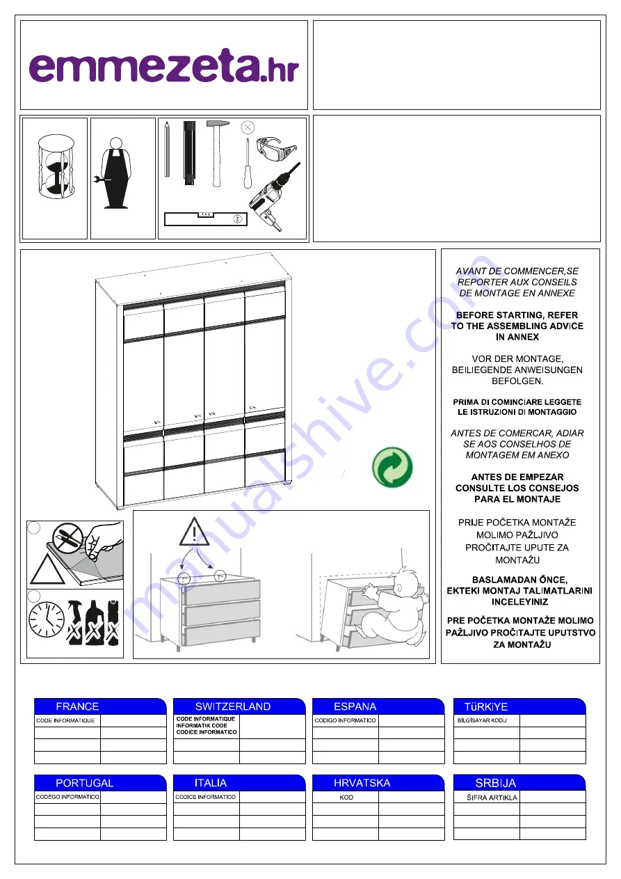 Emmezeta 624313 Assembly Instructions Manual Download Page 1