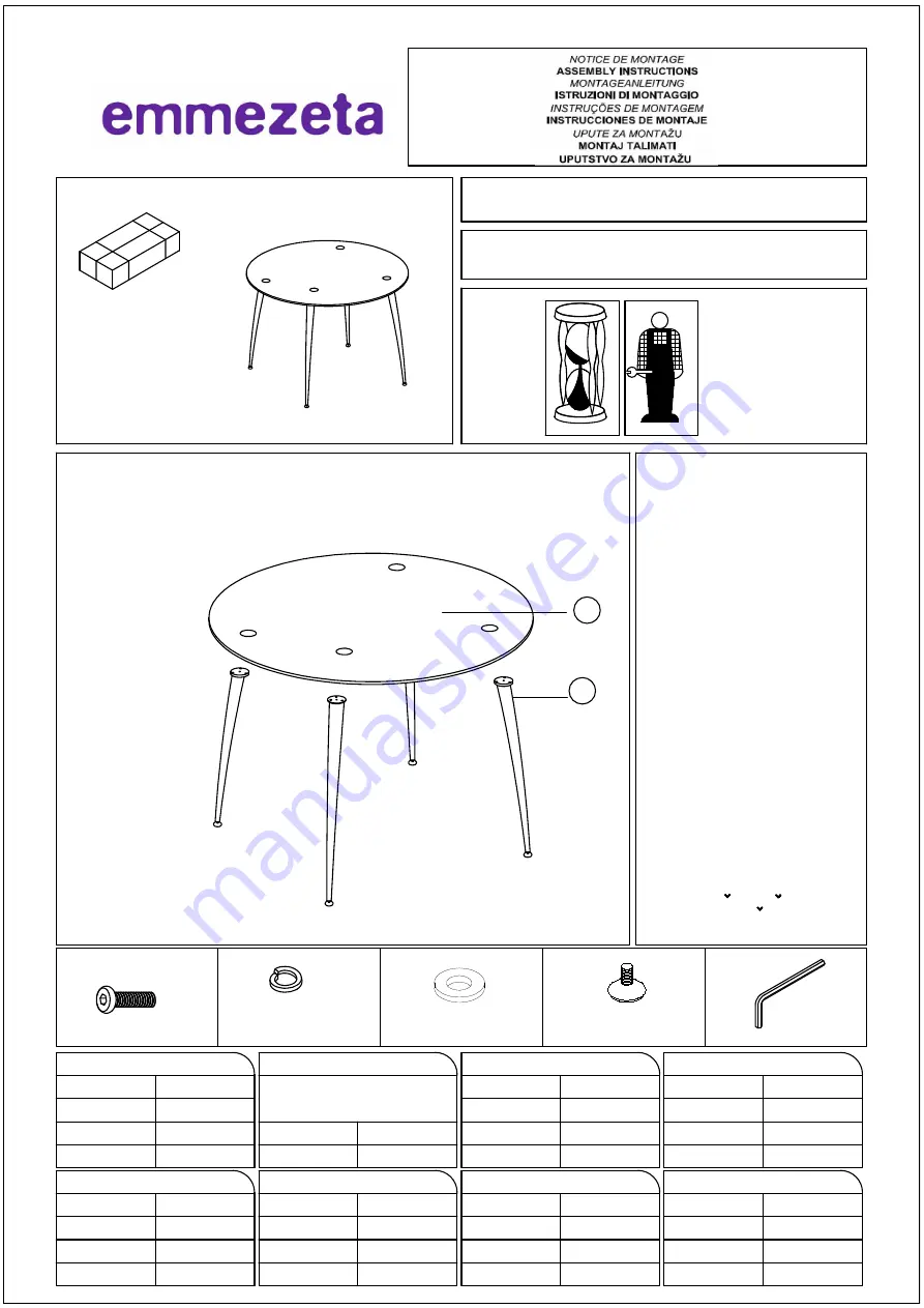 Emmezeta F-2203TB Assembly Instructions Download Page 1