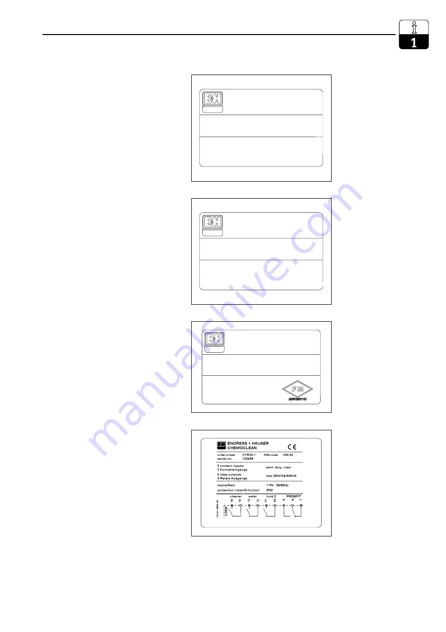 Endress+Hauser ChemoClean CYR 10 Operating Instructions Manual Download Page 5