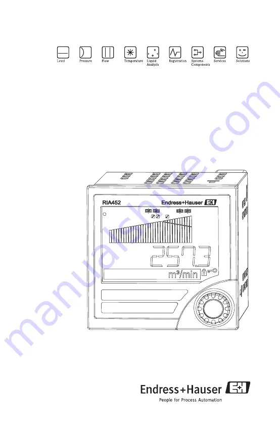 Endress+Hauser RIA452 Скачать руководство пользователя страница 1