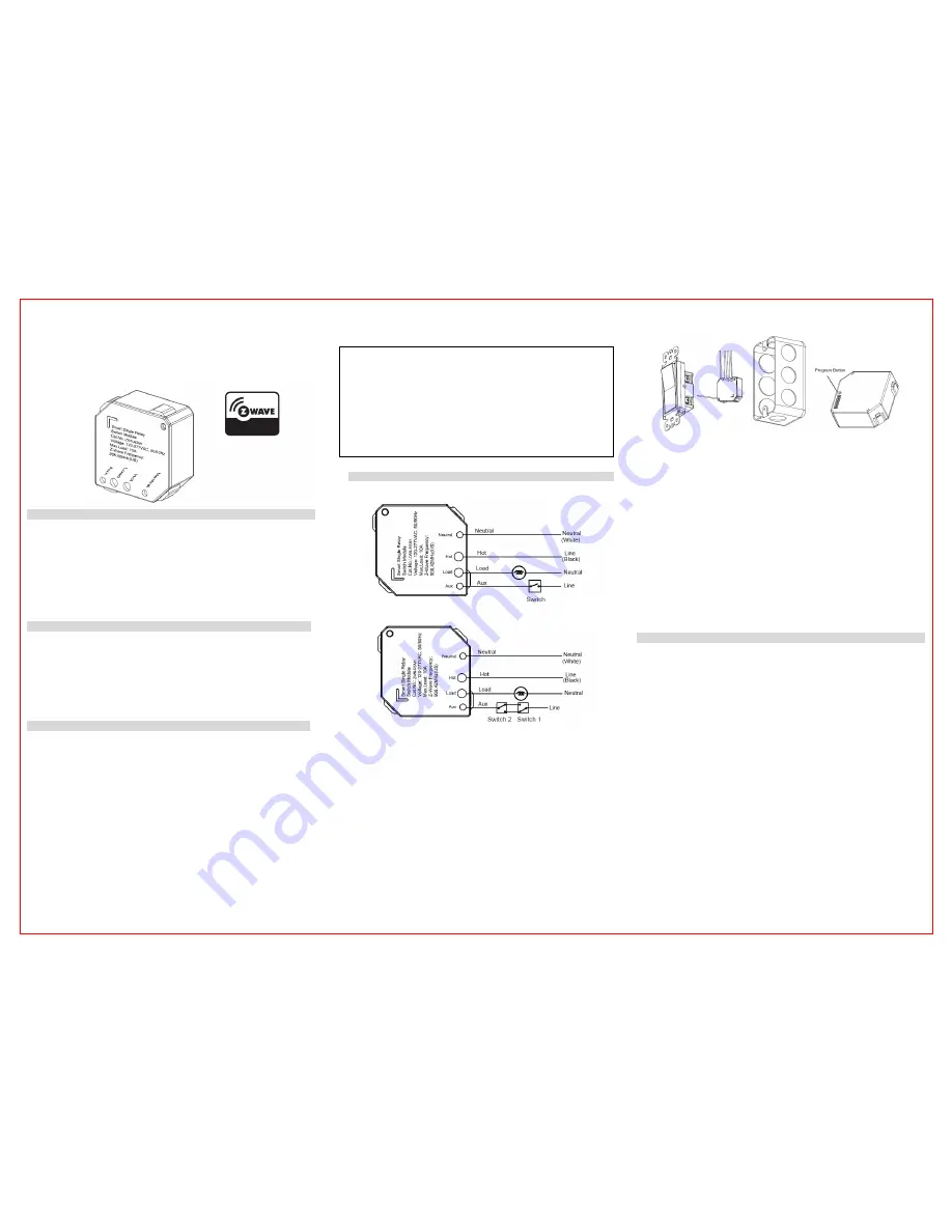 Enerwave ZWN-RSM1 Operation Manual Download Page 1