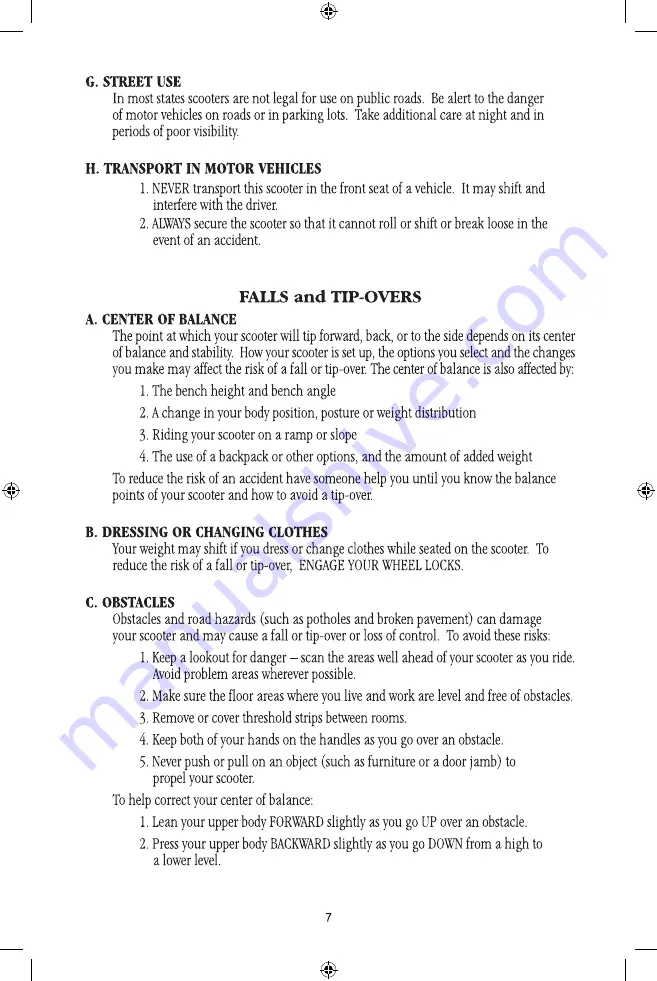 Enhanced Mobility Systems RollerAid FFOTS Safety Instructions & Operator'S Manual Download Page 7