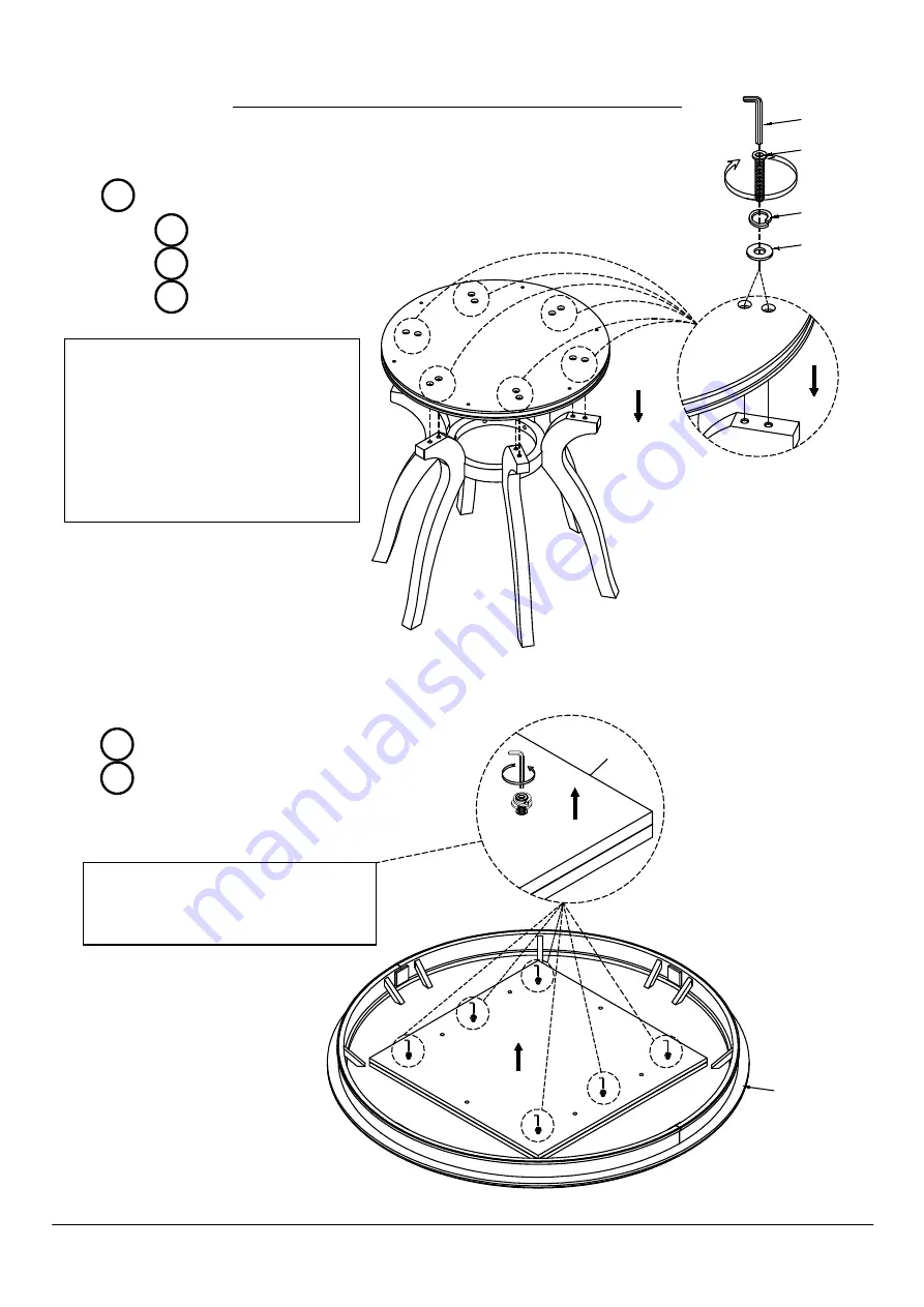 Enitial Lab Furniture of America CM3353RT Assembly Instructions Manual Download Page 7