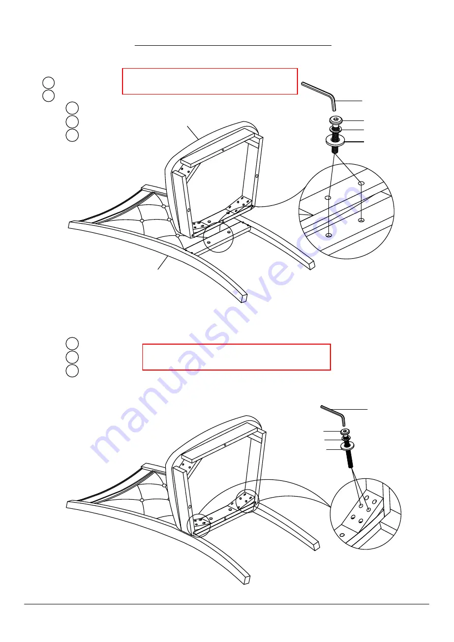 Enitial Lab Furniture of America CM3452SC-2PK Assembly Instructions Manual Download Page 6