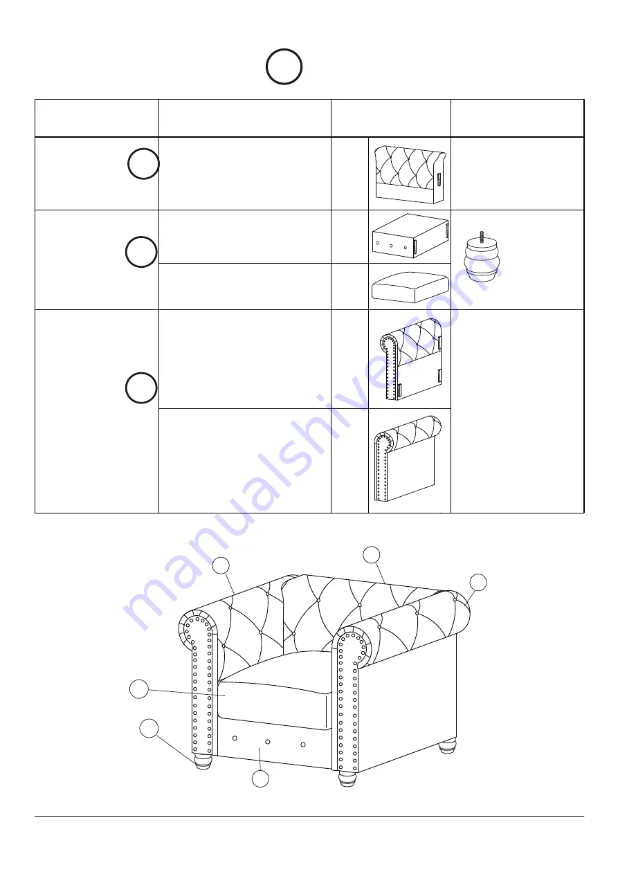 Enitial Lab Furniture of America CM6342-CH Assembly Instructions Manual Download Page 6