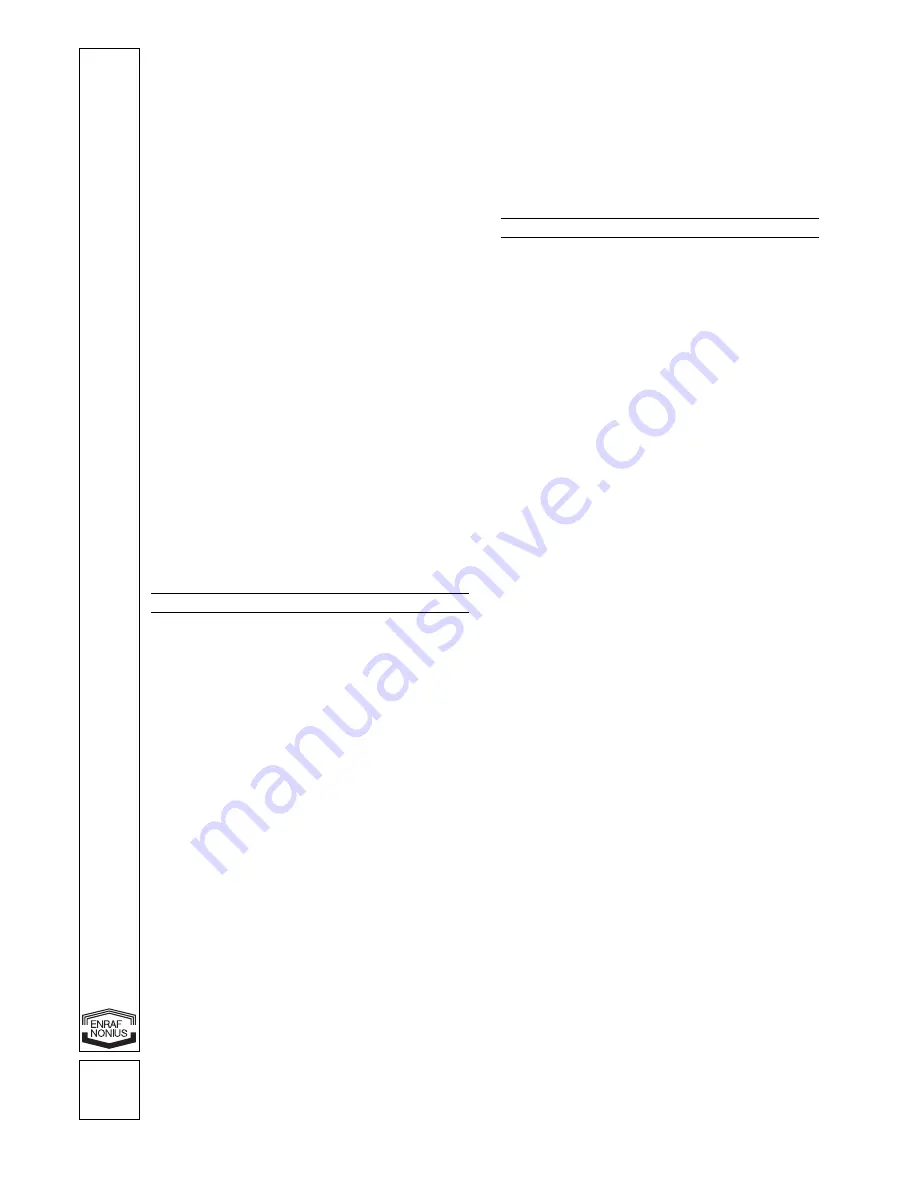 Enraf Nonius Curapuls 970 Operating Instructions Manual Download Page 50