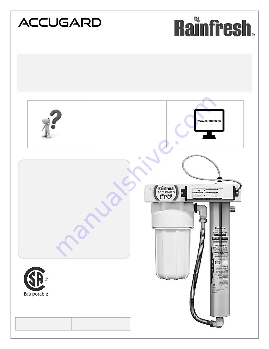 ENVIROGARD Rainfresh ACCUGARD User Manual Download Page 11