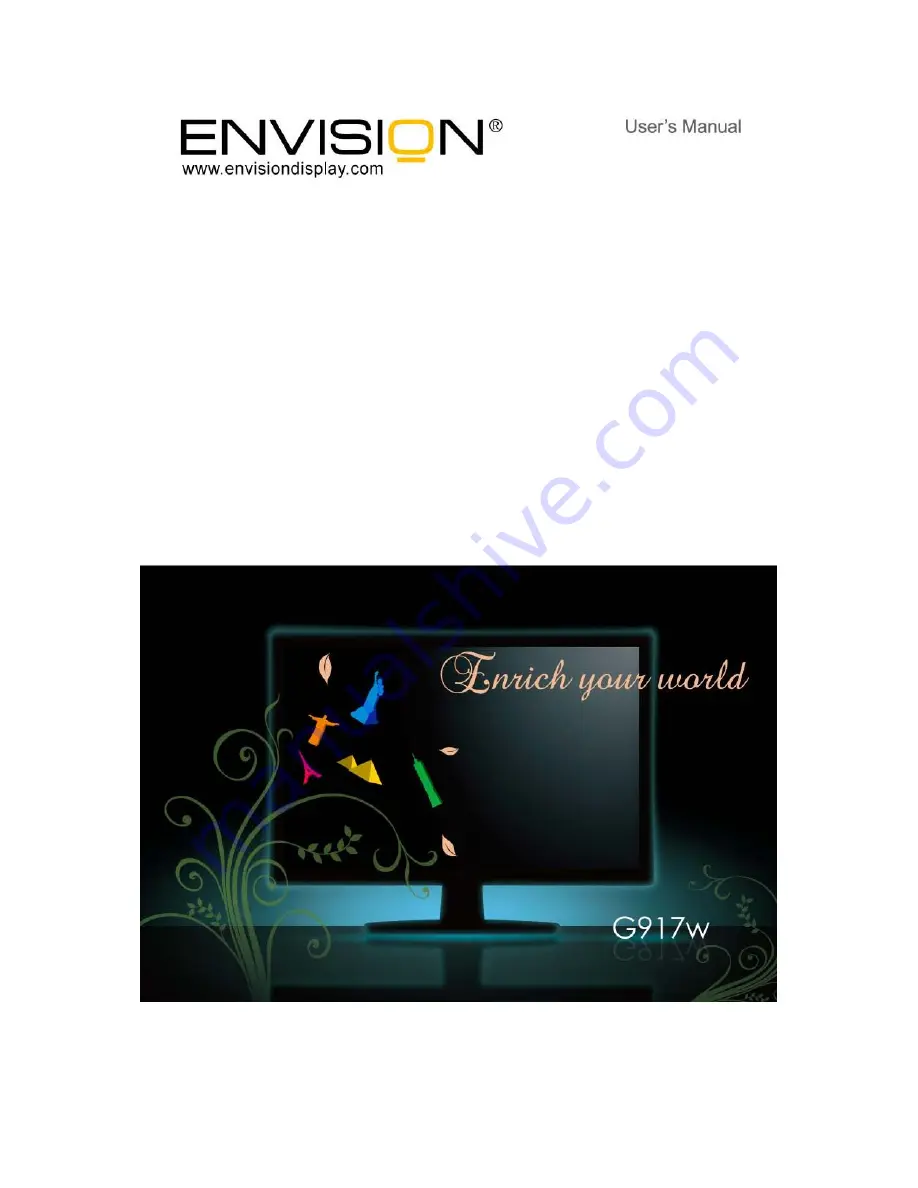 Envision G917w User Manual Download Page 1