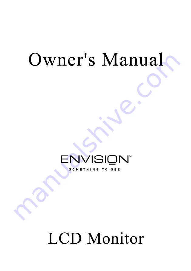 Envision H170L Owner'S Manual Download Page 1