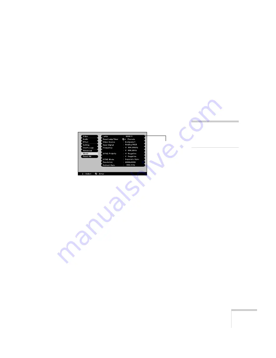 Epson 8300NL - PowerLite XGA LCD Projector User Manual Download Page 103