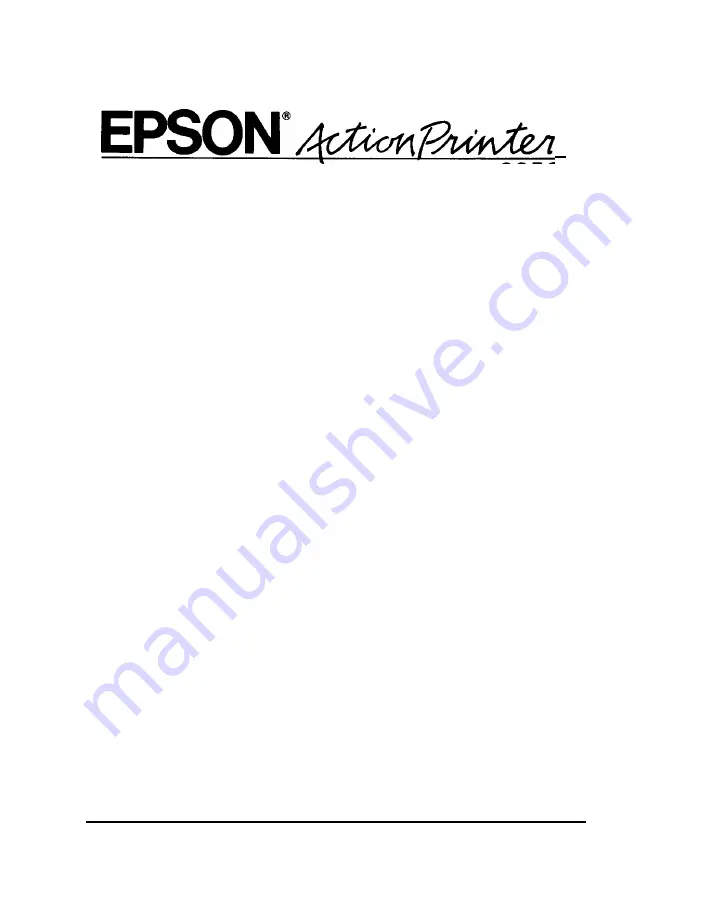 Epson ActionPrinter 2250 User Manual Download Page 3