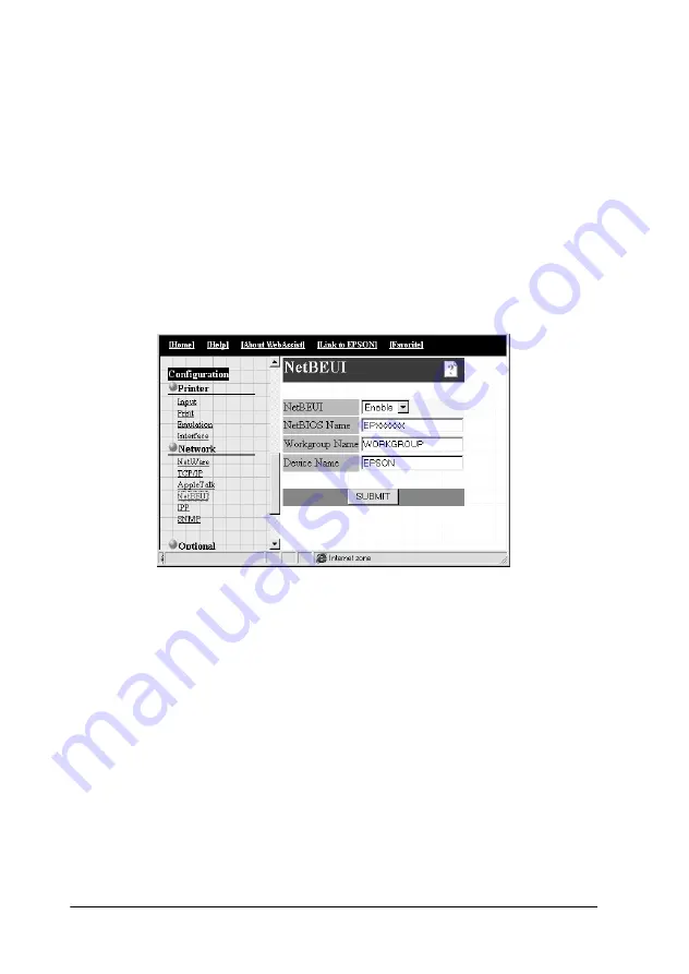 Epson AcuLaser C2000 Administrator'S Manual Download Page 114