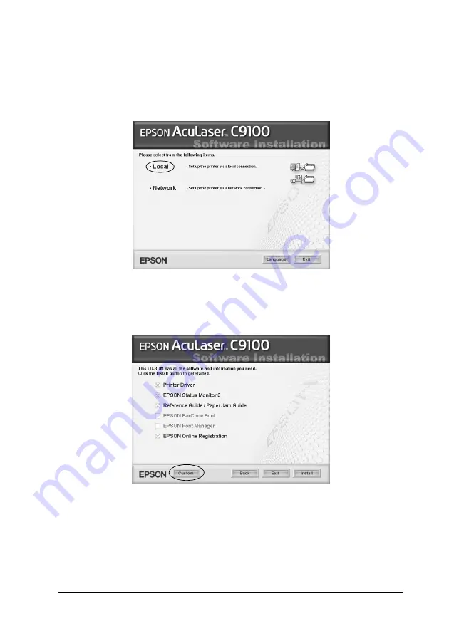 Epson AcuLaser C9100 Reference Manual Download Page 405