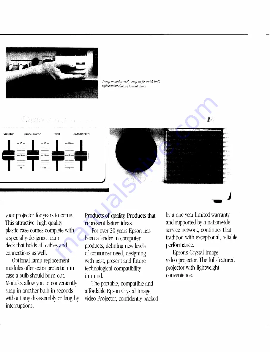 Epson Crystal Image Video Projector Скачать руководство пользователя страница 4