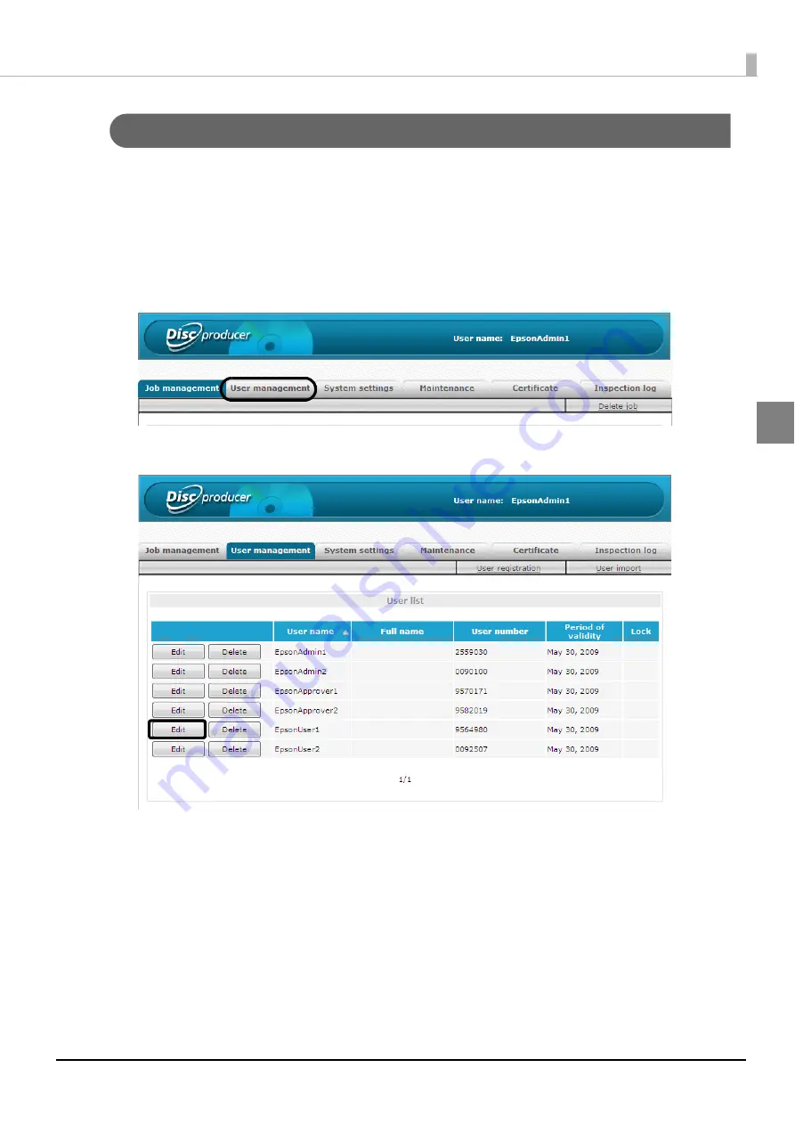 Epson Disc producer PP-100N Security Administrator'S Manual Download Page 85