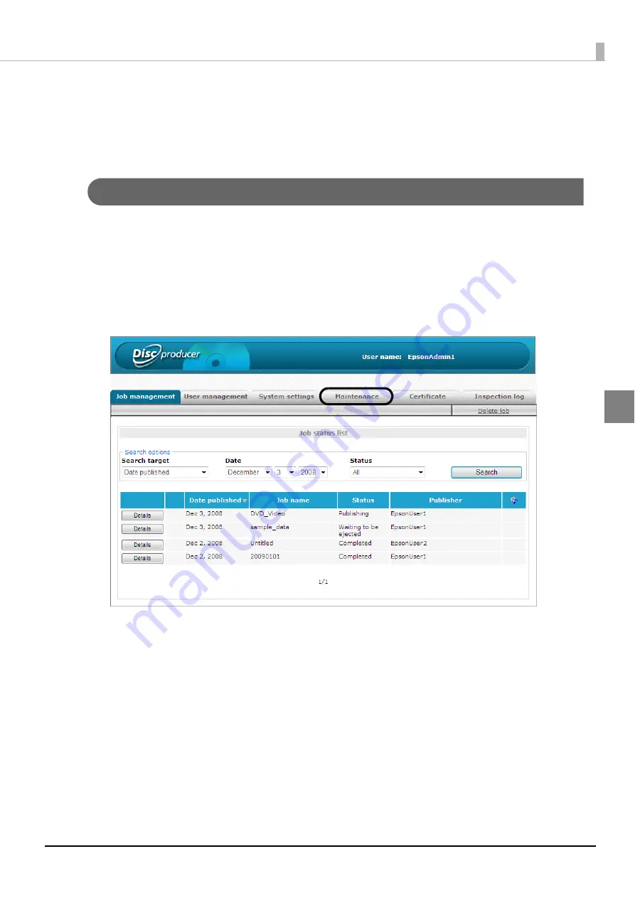 Epson Disc producer PP-100N Security Administrator'S Manual Download Page 111