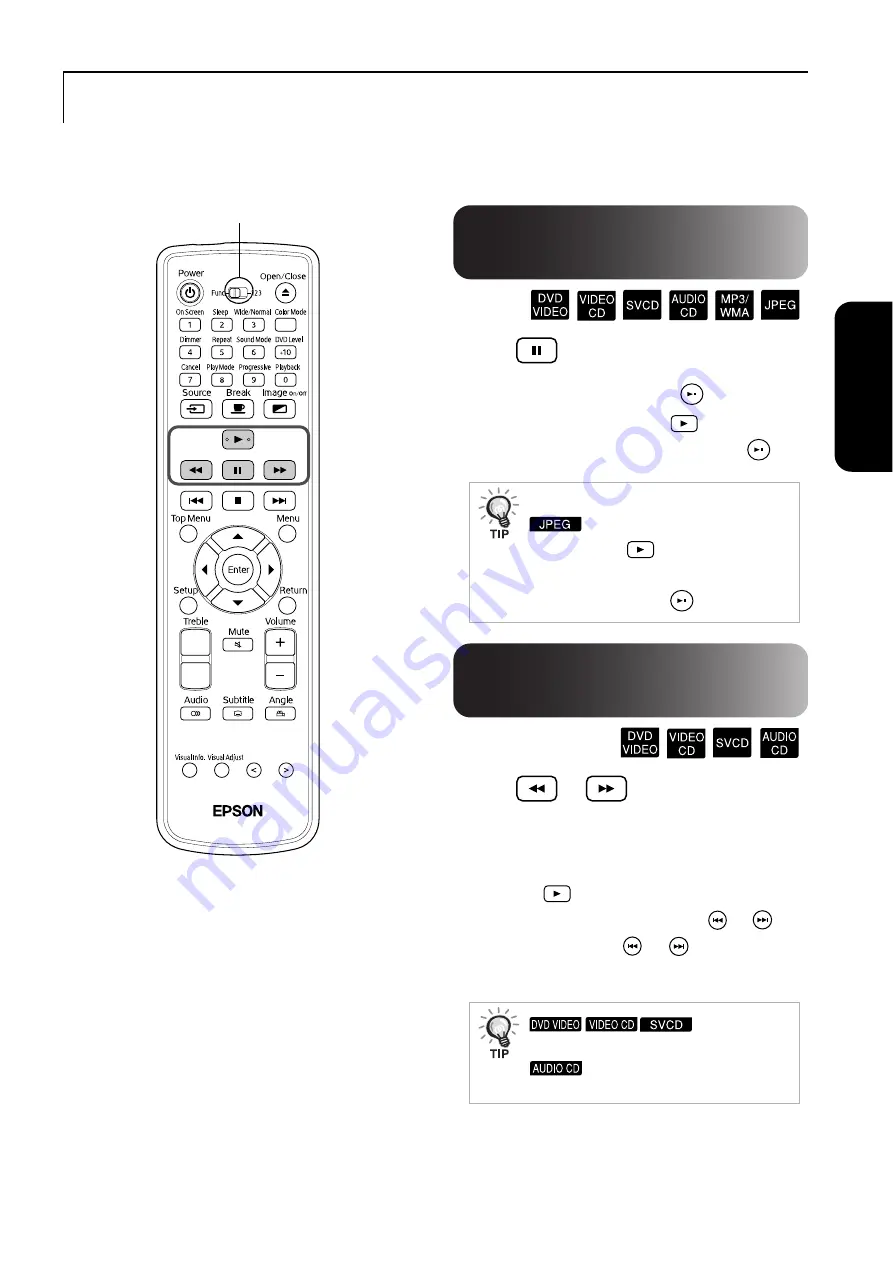 Epson Dreamio EMP-TWD3 Скачать руководство пользователя страница 19