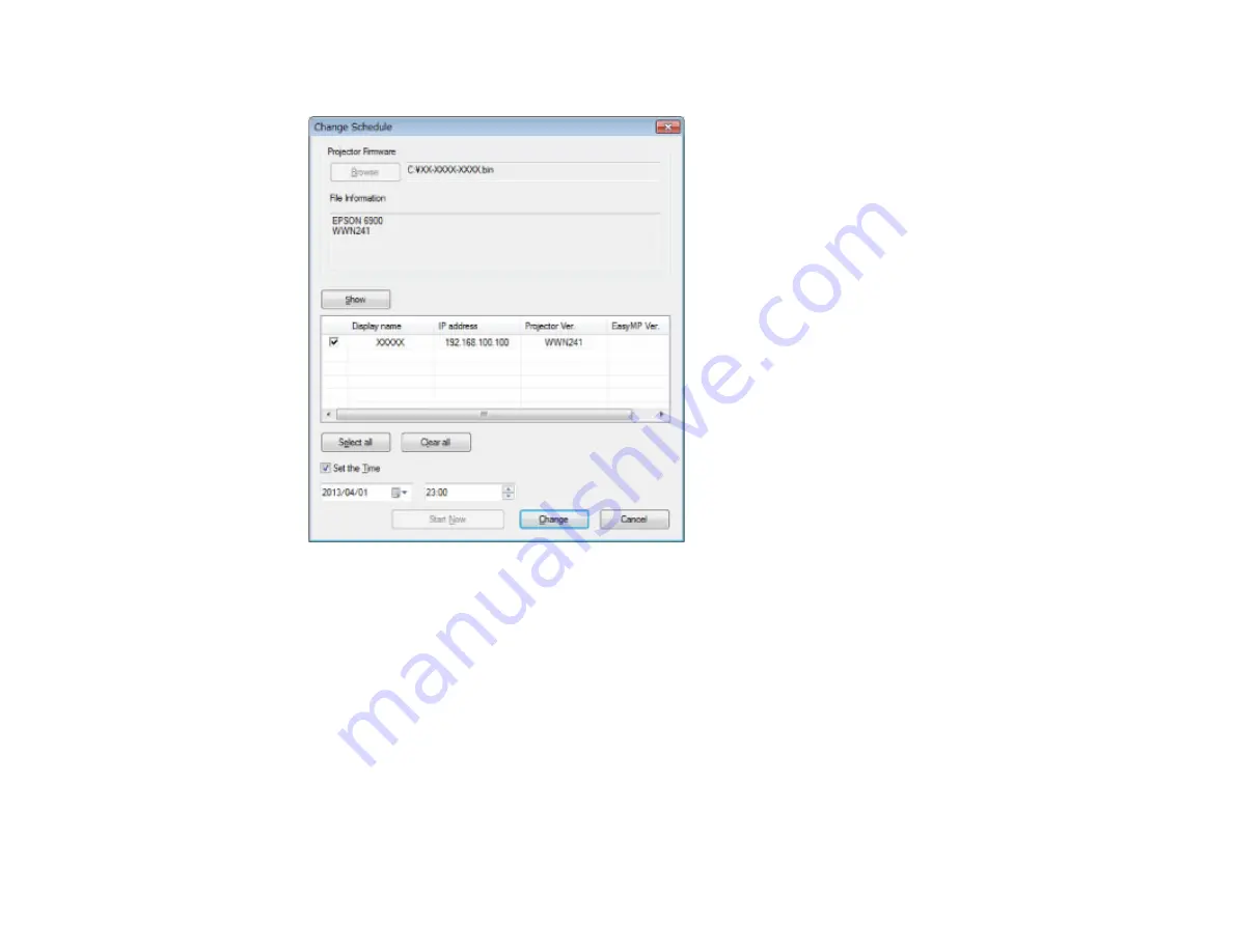 Epson EasyMP Network Updater Operation Manual Download Page 21