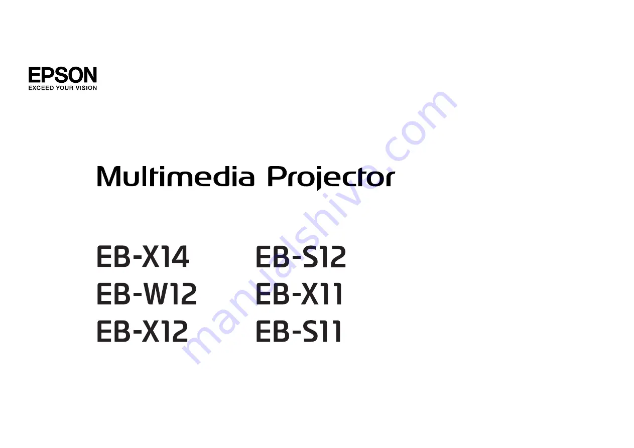 Epson EB-S11 Скачать руководство пользователя страница 1