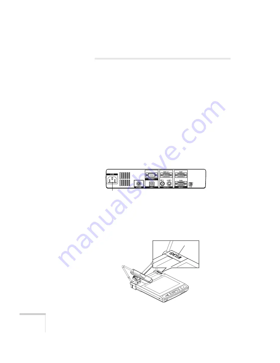 Epson ELPDC05 - High Resolution Document Imager Camera User Manual Download Page 22