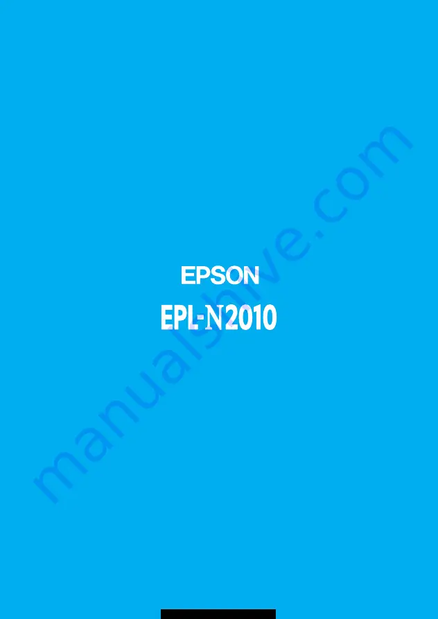 Epson EPL-N2010 Reference Manual Download Page 234