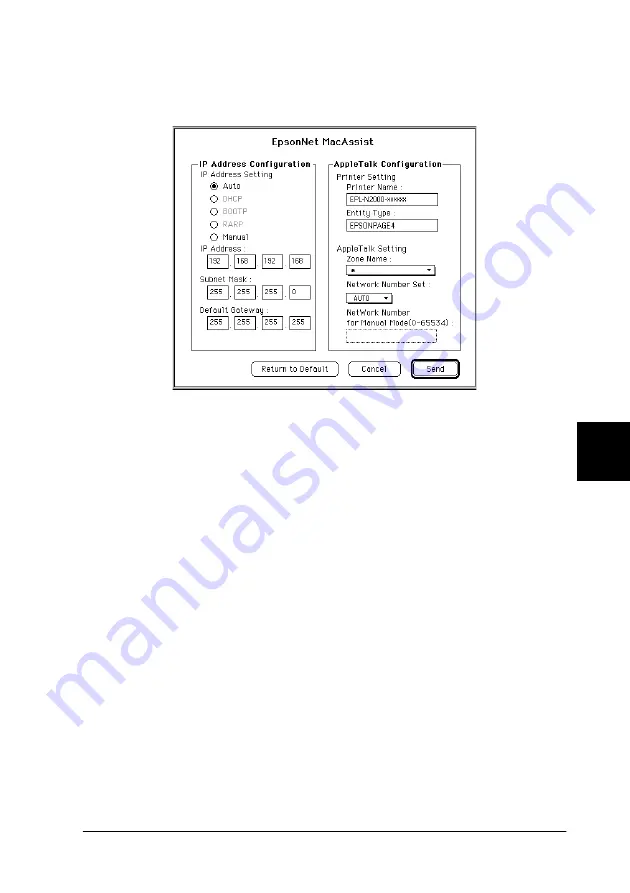 Epson EpsonNet C82391 Administrator'S Manual Download Page 137