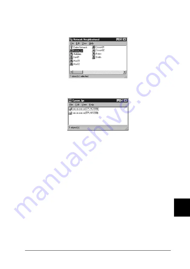 Epson EpsonNet C82391 Administrator'S Manual Download Page 199