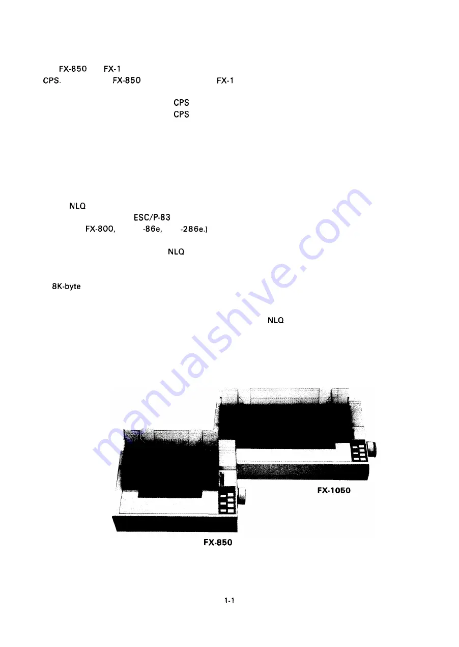 Epson FX-1050+ Technical Manual Download Page 10