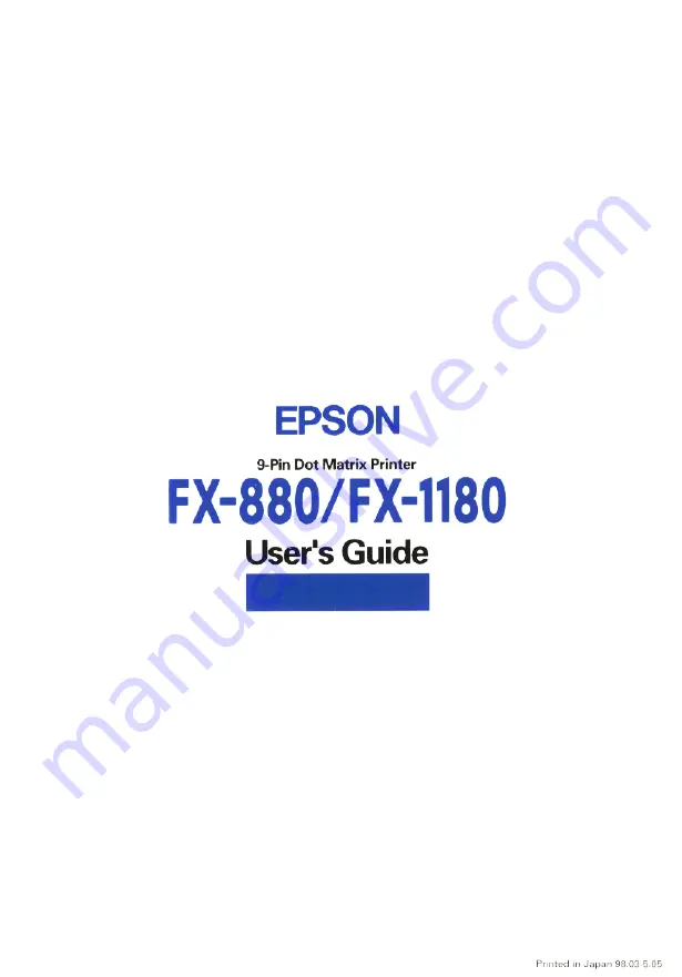 Epson FX-1180 - Impact Printer User Manual Download Page 227