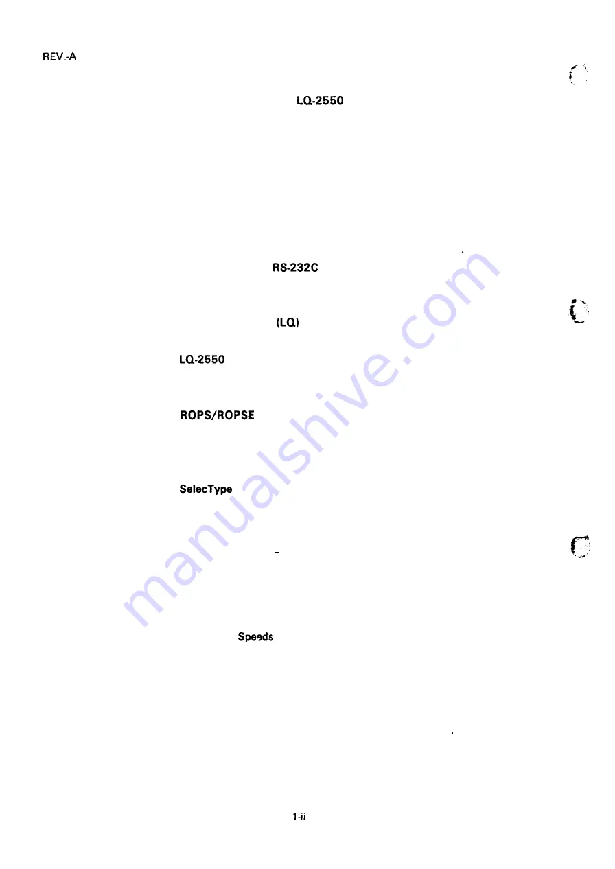 Epson LQ-2550 Technical Manual Download Page 7