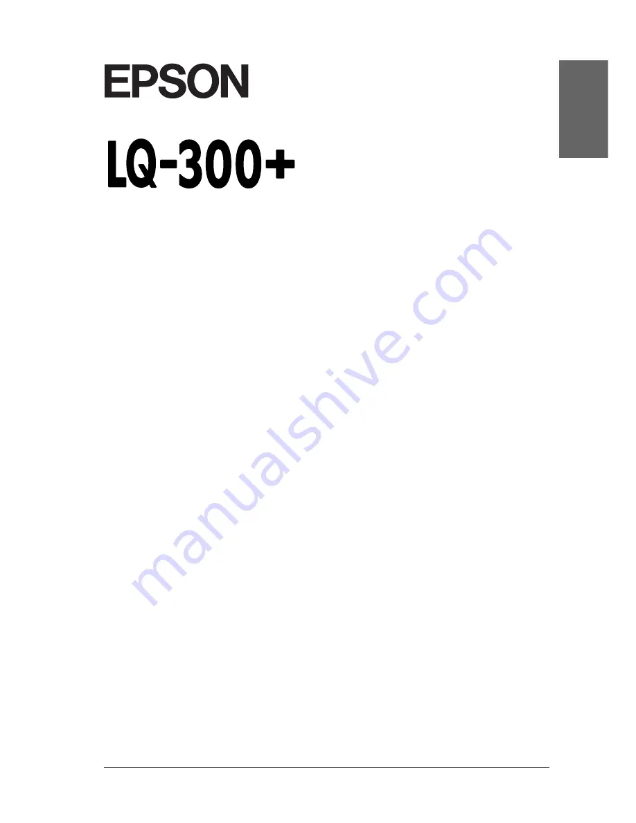 Epson LQ-300 - Impact Printer Quick Start Manual Download Page 195