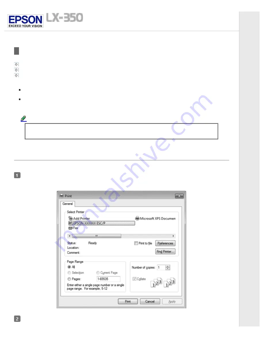 Epson LX-350 User Manual Download Page 31