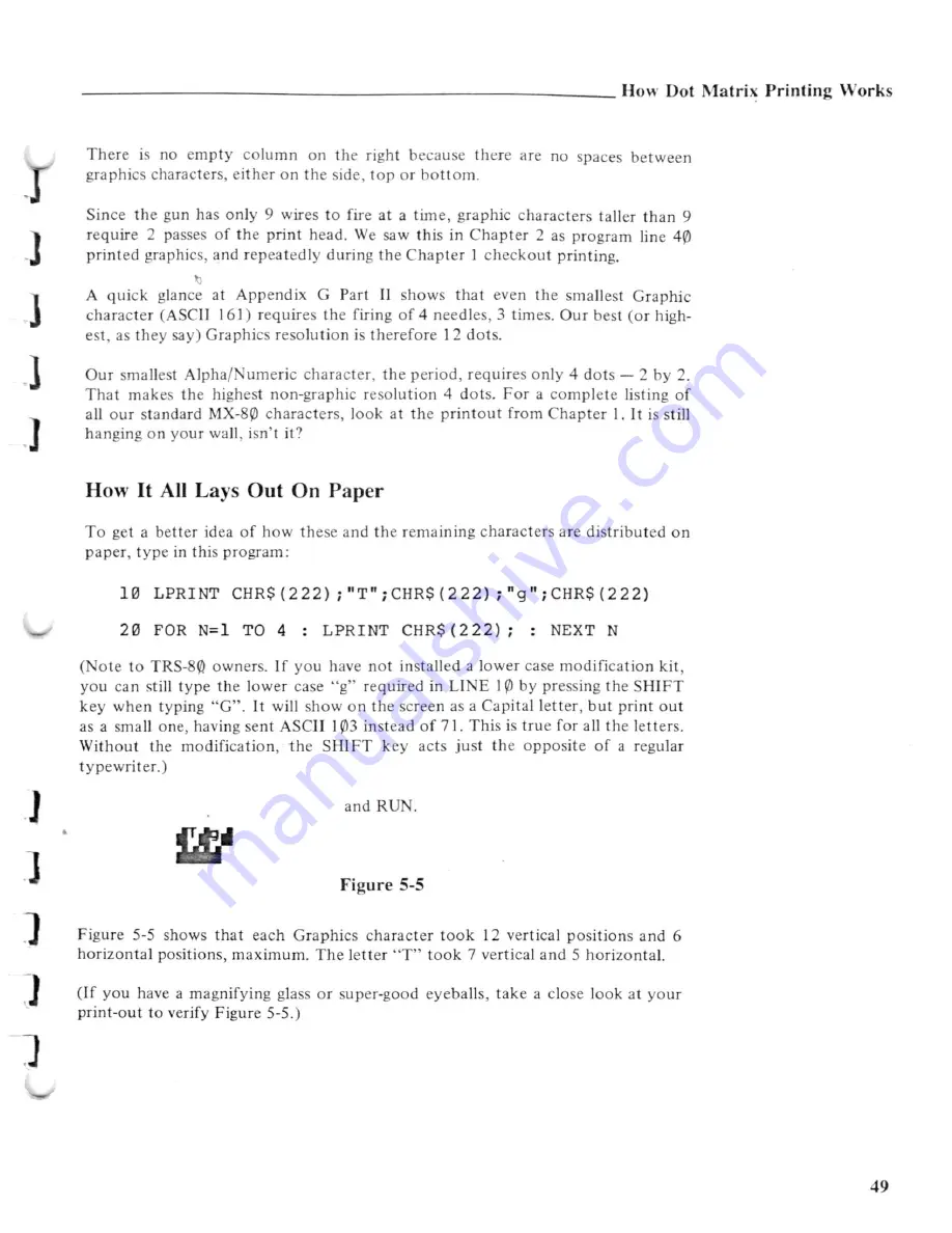 Epson MX-80 IIIF/T Скачать руководство пользователя страница 47