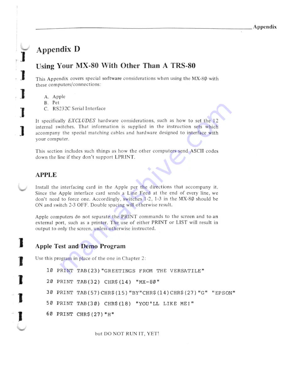 Epson MX-80 IIIF/T User Manual Download Page 81