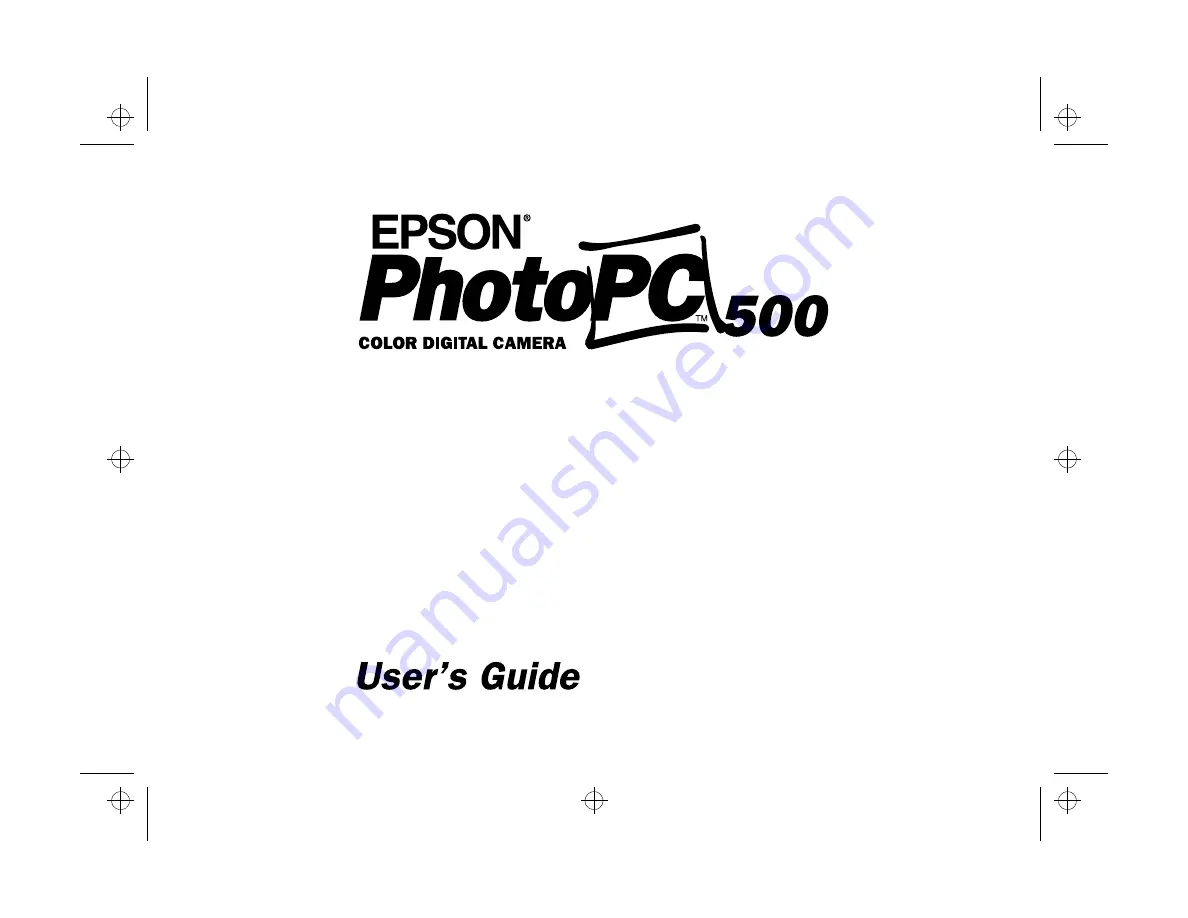 Epson PhotoPC 500 User Manual Download Page 1