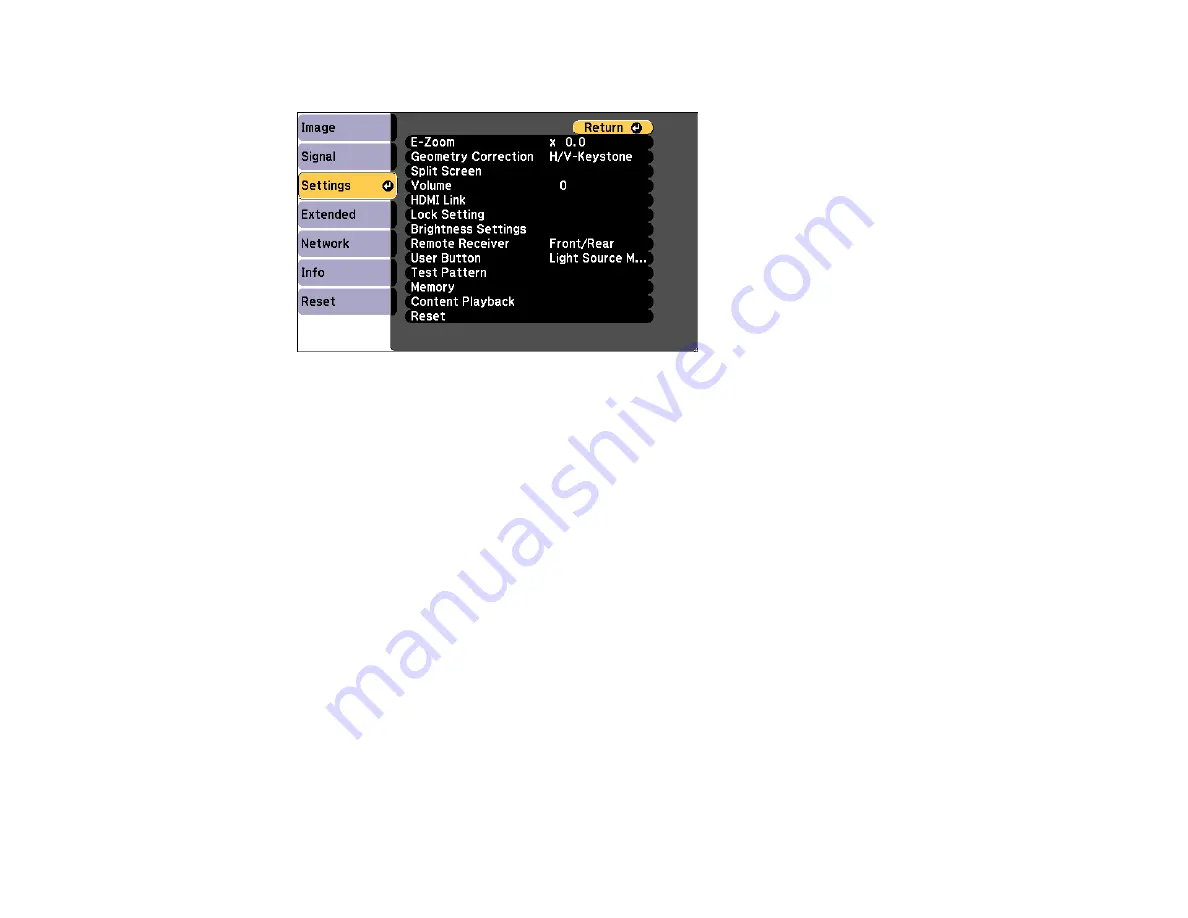 Epson PowerLite EB-L520W User Manual Download Page 132