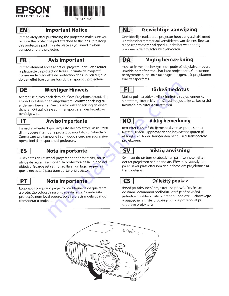 Epson PowerLite Home Cinema 3100 Скачать руководство пользователя страница 322