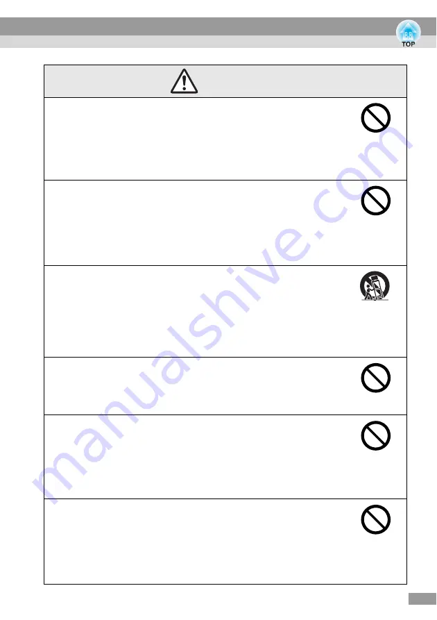 Epson Projector Safety Instructions Download Page 7