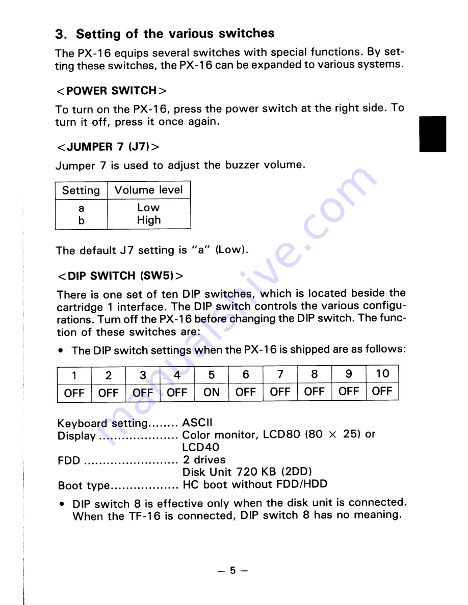 Epson PX-16 Скачать руководство пользователя страница 7