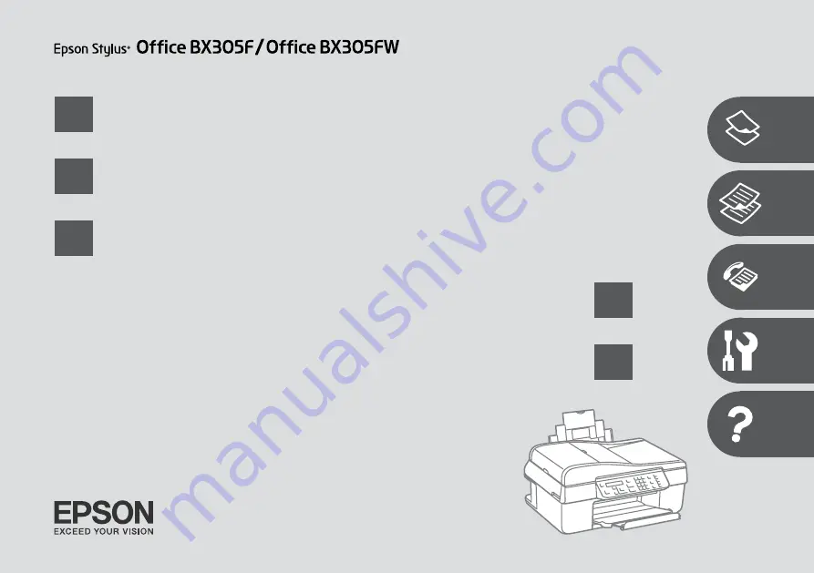 Epson Stylus Office BX305F Basic Operation Gude Download Page 1