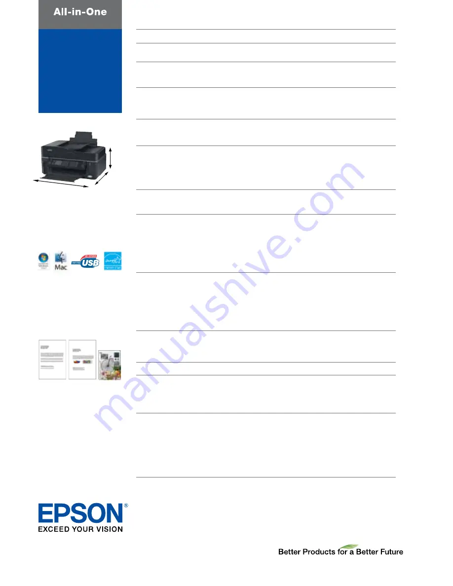 Epson STYLUS OFFICE TX610FW Series Brochure & Specs Download Page 4