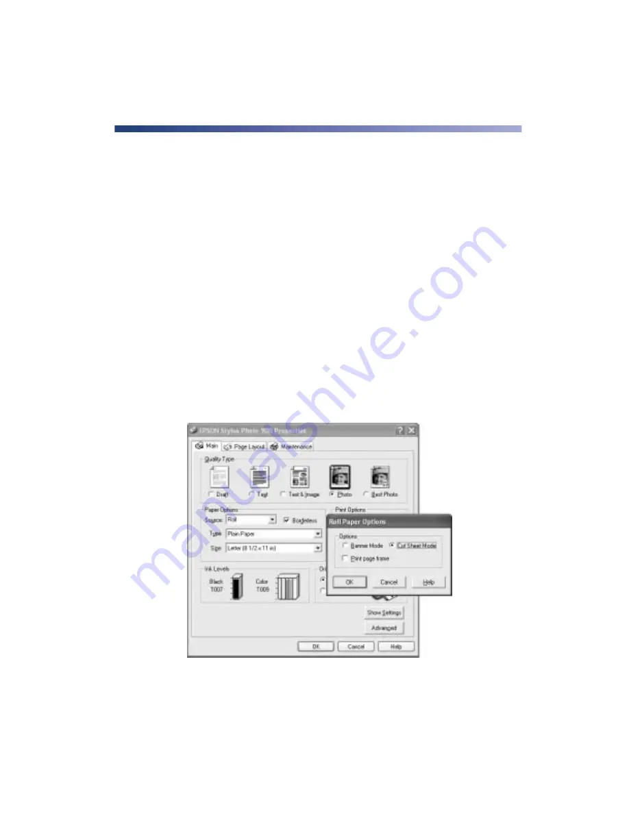 Epson Stylus Photo 900 Printer Basics Manual Download Page 61