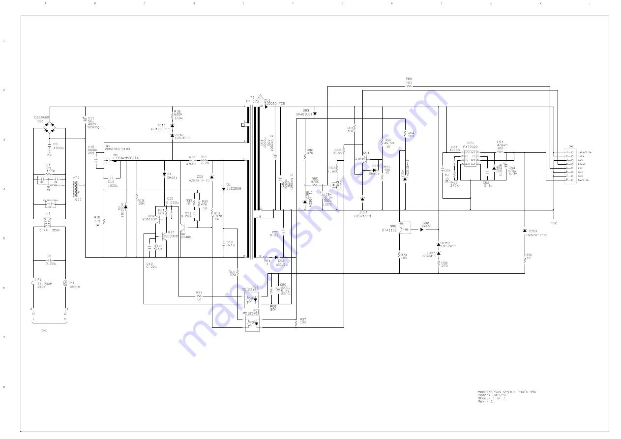 Epson Stylus Photo 950 Service Manual Download Page 190