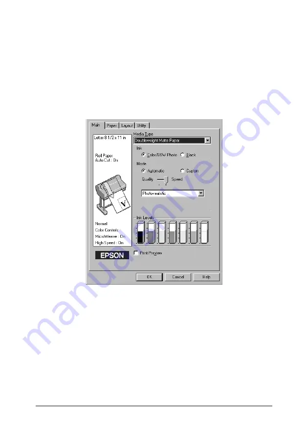 Epson Stylus Pro 7600 Photographic Dye Ink Reference Manual Download Page 84