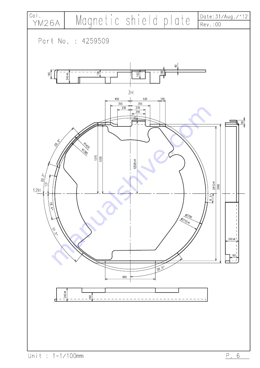 Epson YM26A Watch Movement Specification And Drawing Download Page 8