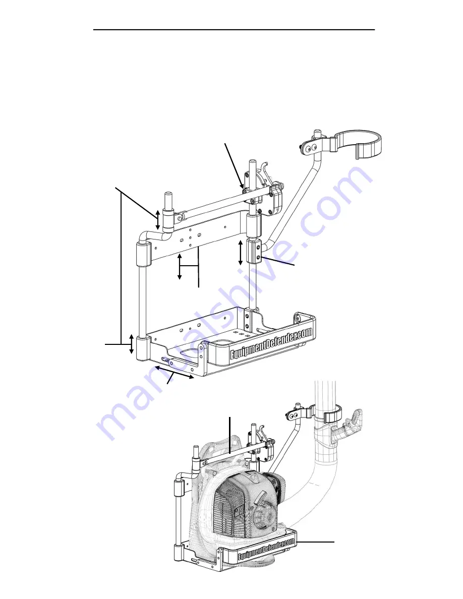 Equipment Defender Backpack Blower Rack V2 Assembly Instructions Manual Download Page 5