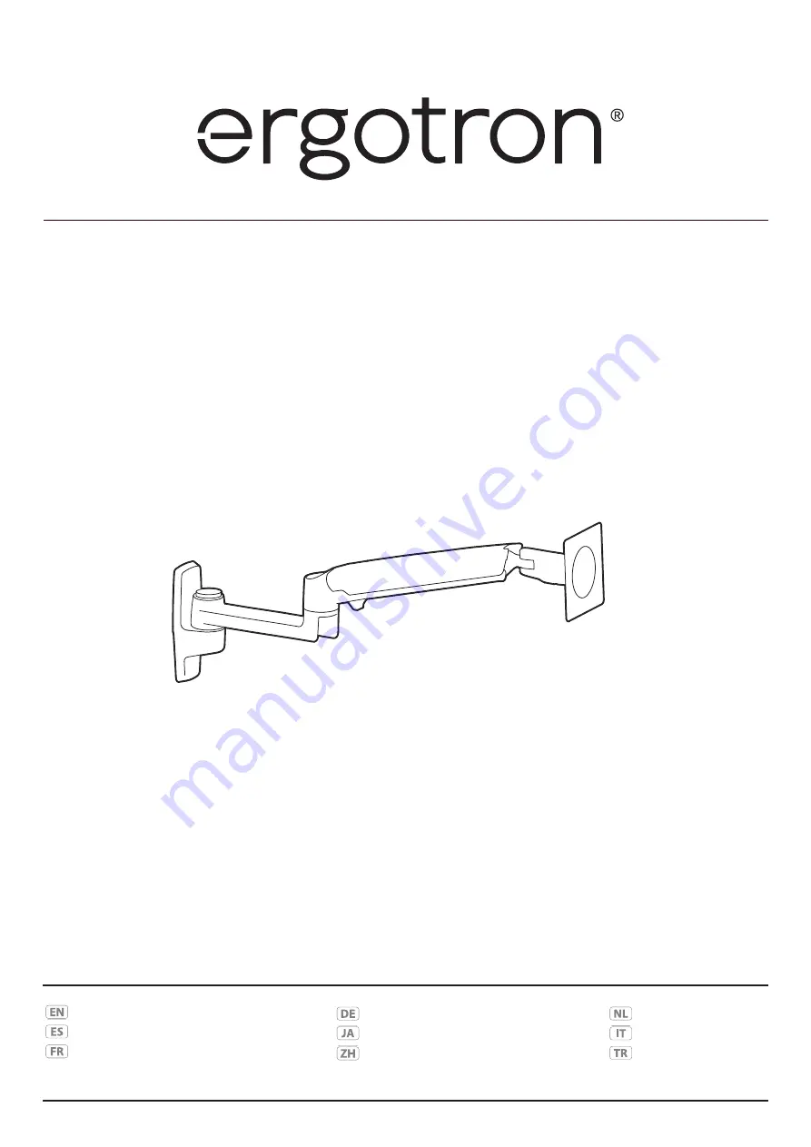 Ergotron LX Sit-Stand Wall Keyboard Arm User Manual Download Page 1