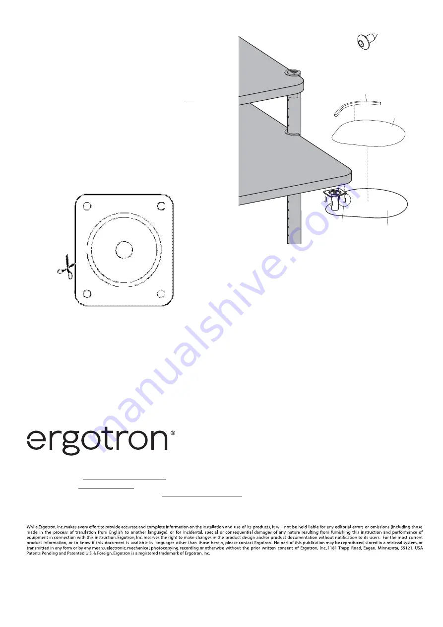 Ergotron Mouse Shelf User Manual Download Page 2